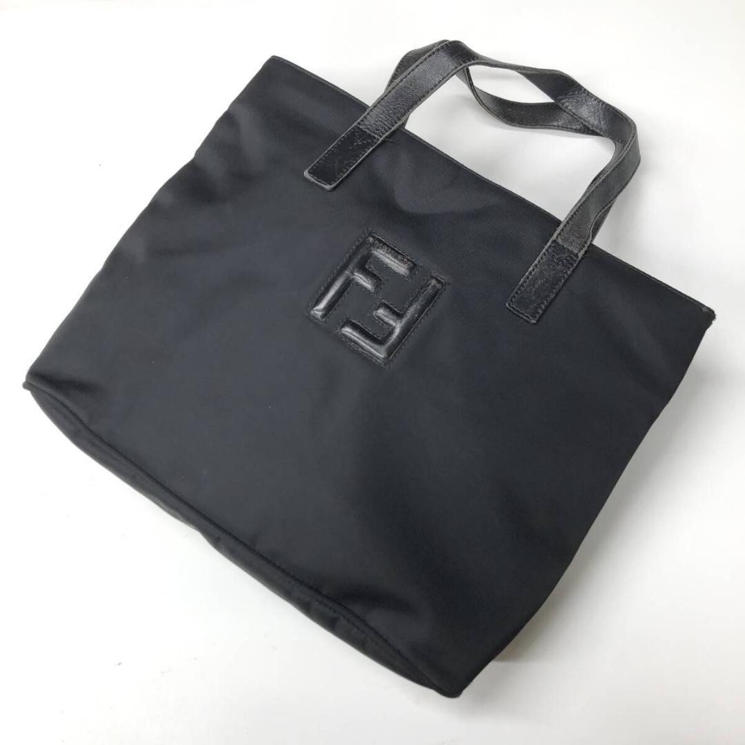 Fendi Nylon Tote Bag Auth Black Medium Women Italy 115481 | eBay