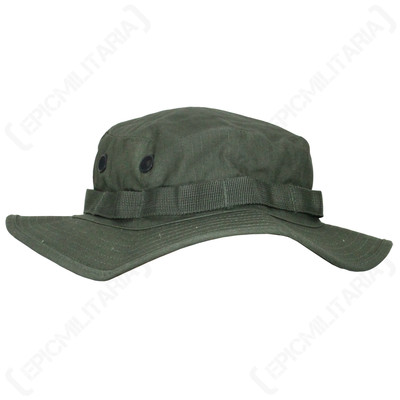 US Olive Green Boonie Jungle Cap - RipStop Military Army Vietnam