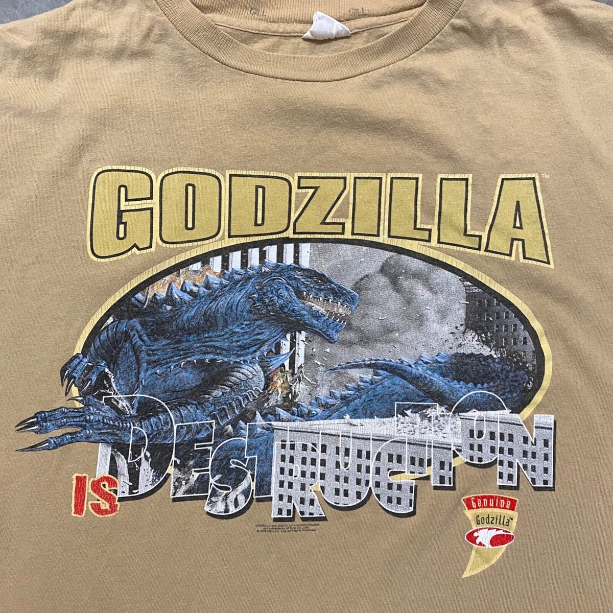 VTG 90s Godzilla is Destruction Official Licensed Movie Promo T