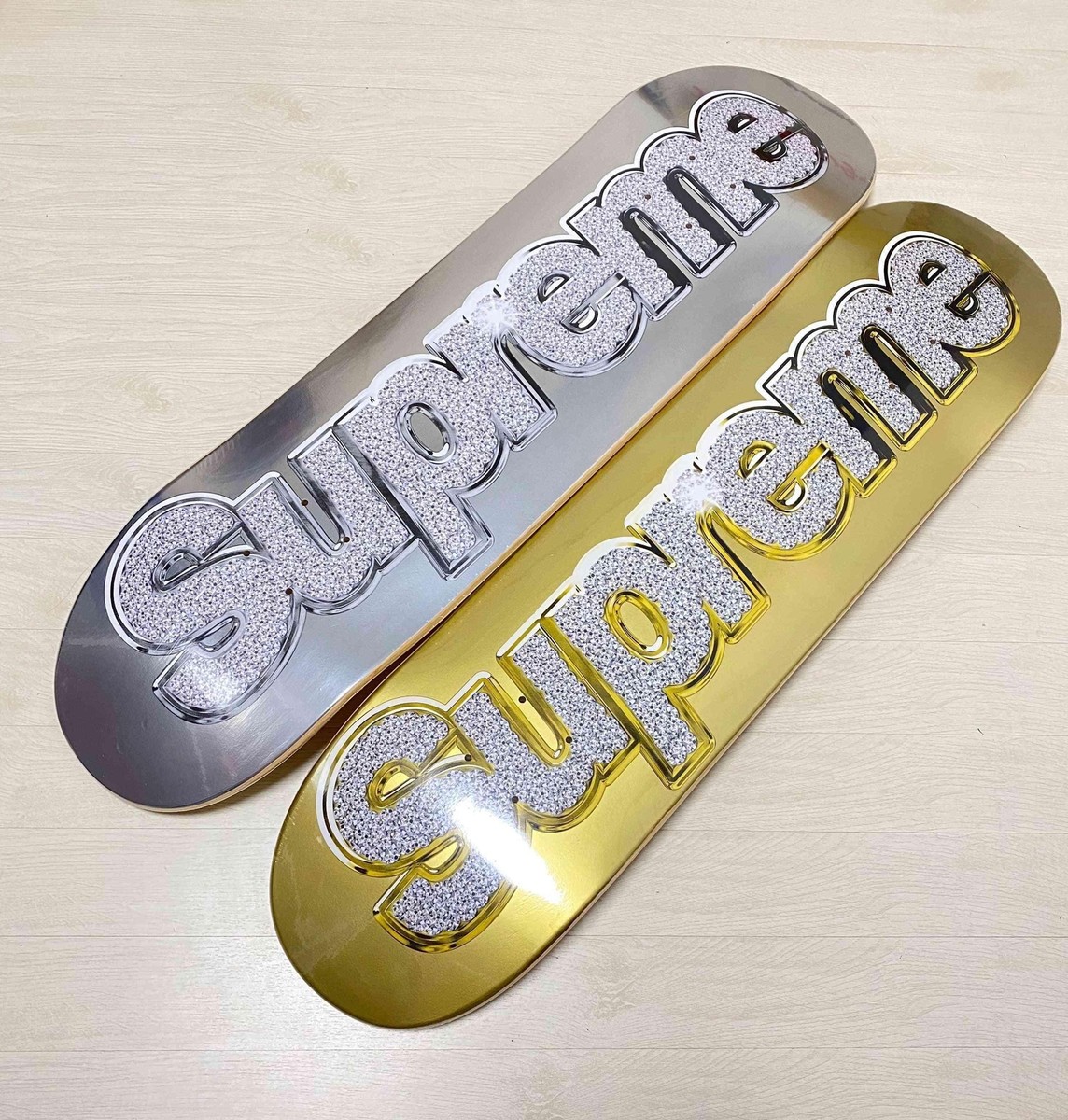 Supreme Supreme Bling Box Logo Skateboard プラチナ BLING Box Logo