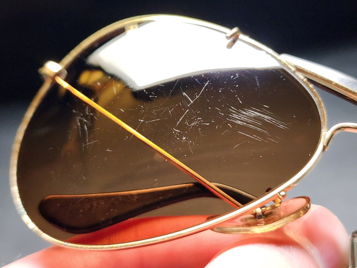 Vintage B&L Ray Ban Bausch & Lomb 62mm B20 Chromax Aviator W1665 w