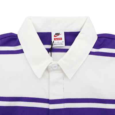 Supreme Nike Stripe Rugby Purple | eBay
