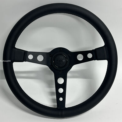 MOMO prototipo P5 Black Edition 350mm 14' Genuine Leather Sport