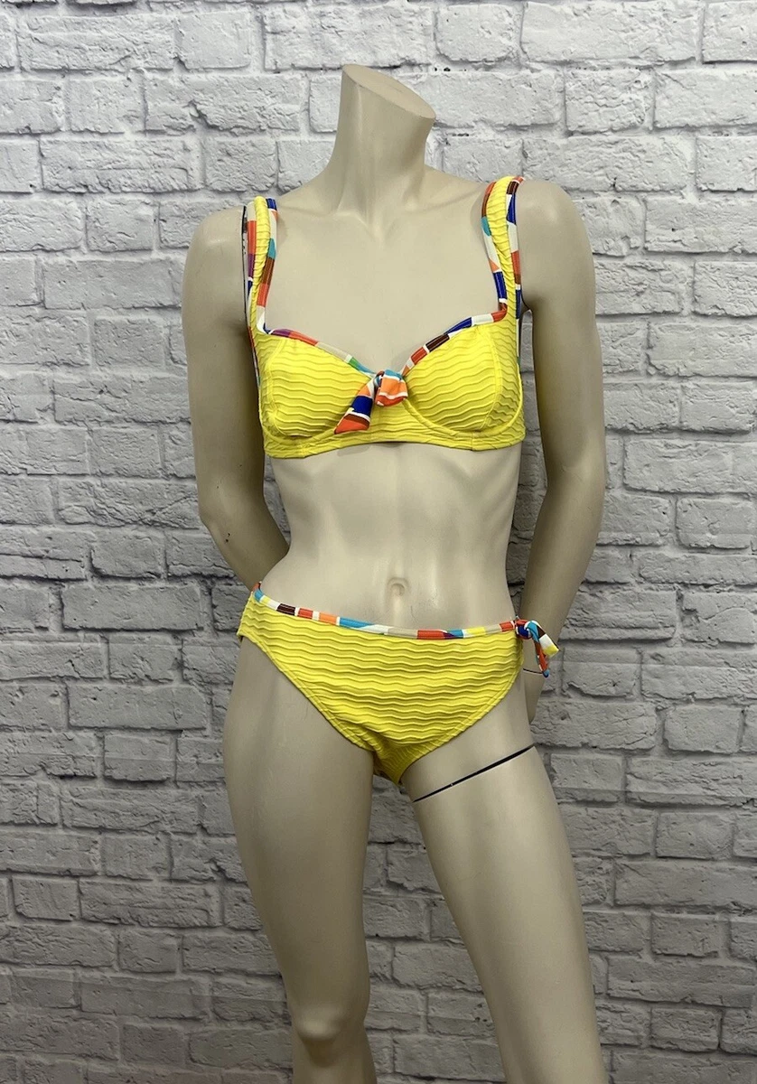 Yellow Solid Bikini Swimwear for Women for sale | eBay