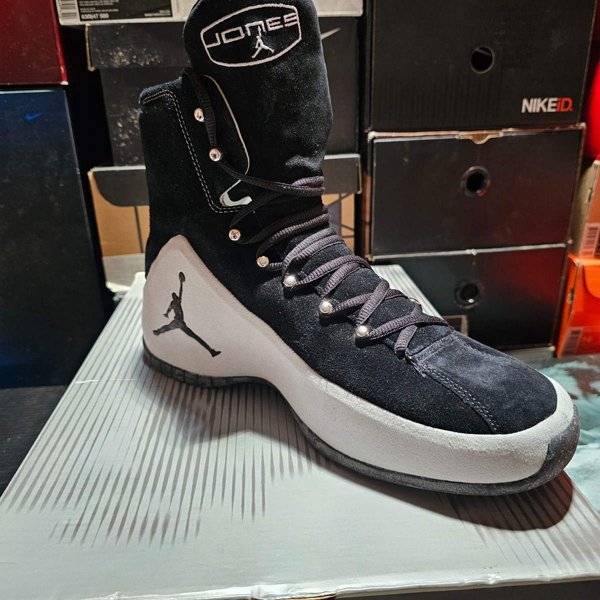 2003 Jordan Boxer “Roy Jones JR” Authentic Vintage Hi - BLK/GREY