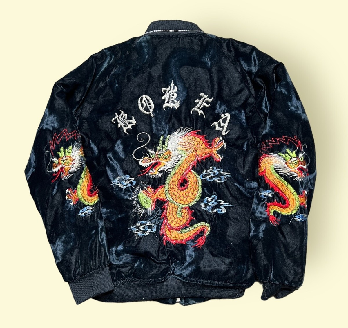 Vintage 1950s Korean Souvenir Jacket Men's Small Black Vtg 50s | eBay