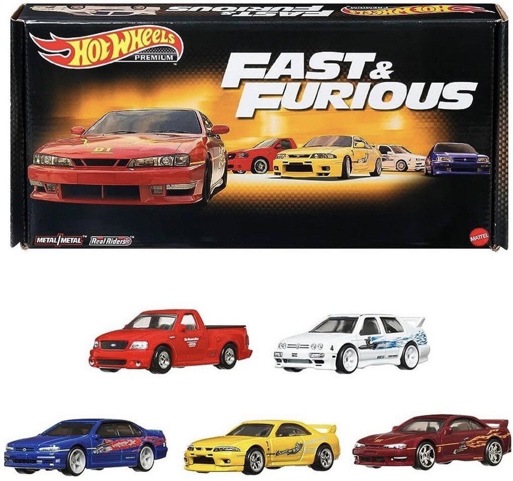 HOT WHEELS FAST & FURIOUS PREMIUM BUNDLE 5 PACK AMAZON EXCLUSIVE