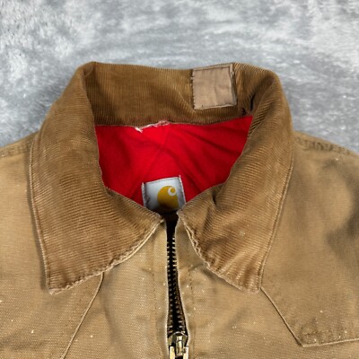 Vintage Carhartt JQ166 Santa Fe Bomber Jacket L Quilt Lined Canvas