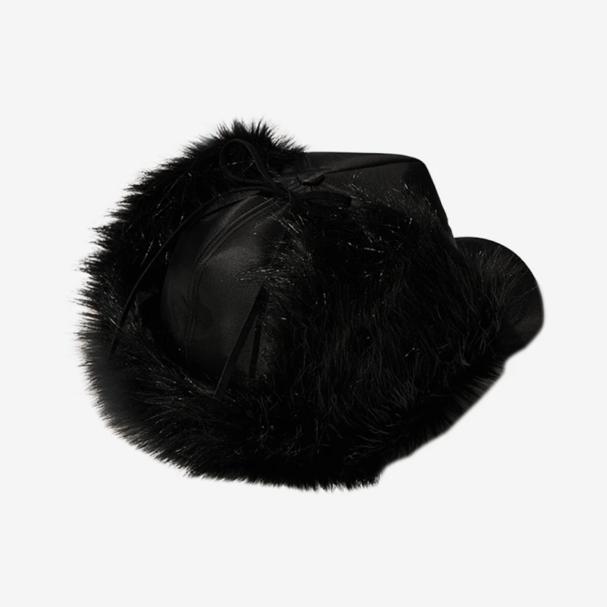 Open Yy Faux Fur Earflap Cap Black / | eBay