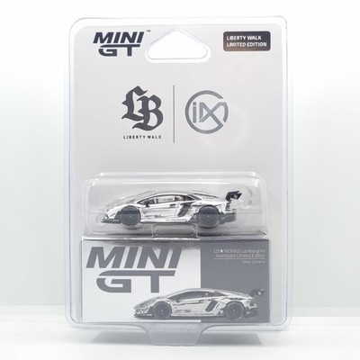 MINI GT LB WORKS LAMBORGHINI AVENTADOR LBWK CHROME IMX 2025
