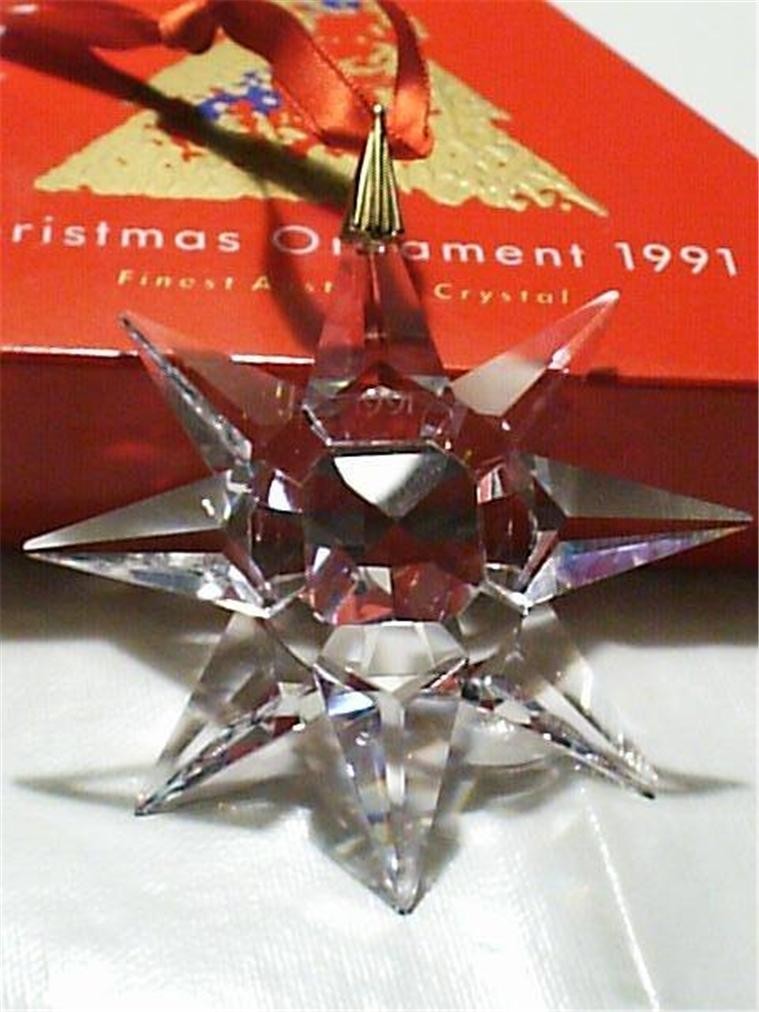 SWAROVSKI 1991 ORNAMENT-NEAR-MINT IN BOX WITH CERTIFICATE | eBay