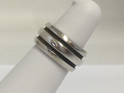 Tiffany & Co. 1995 Sterling Silver Atlas Groove Wide Band Ring