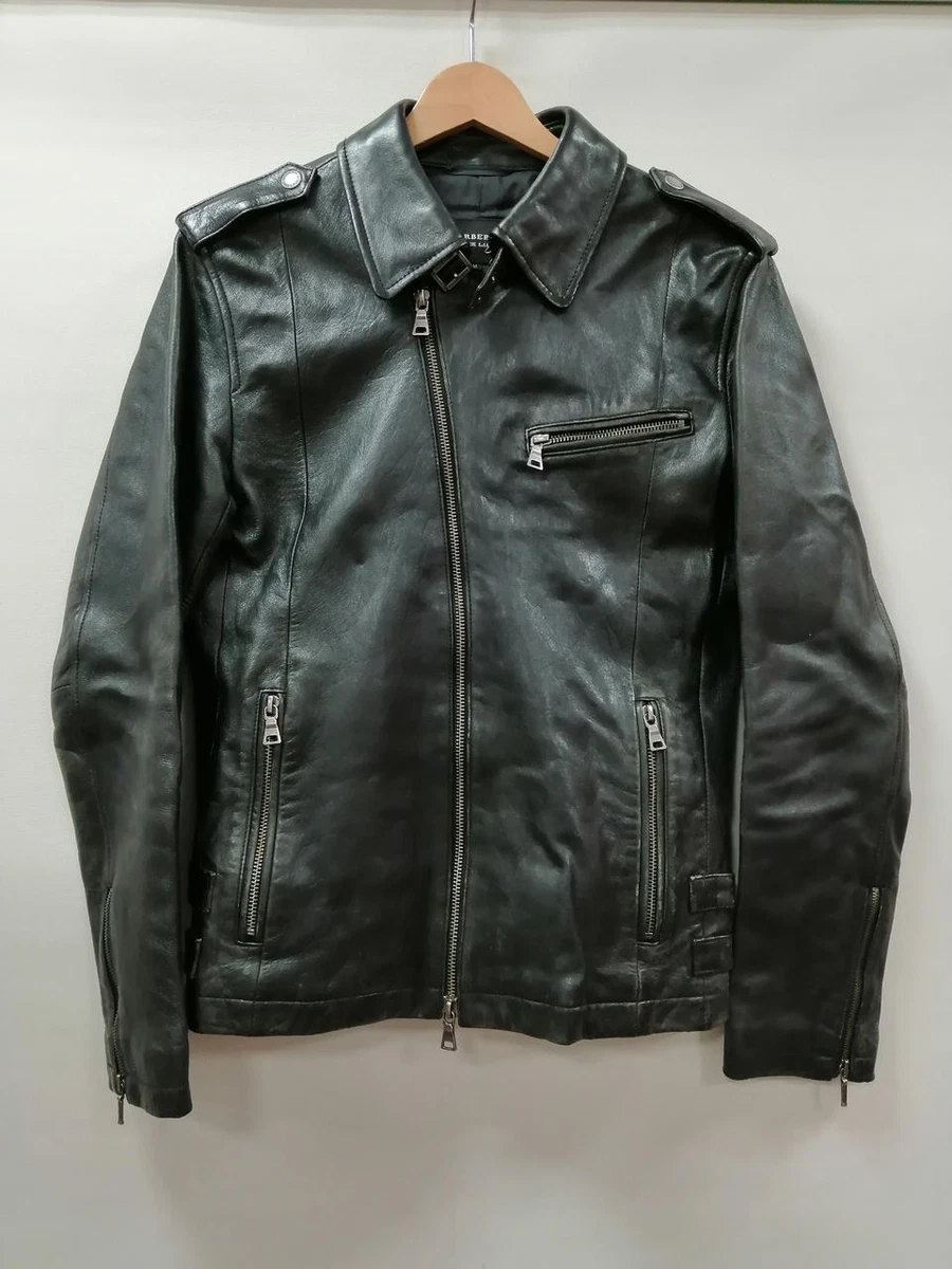 Burberry Leather Outer Shell Black Coats, Jackets & Vests for Men