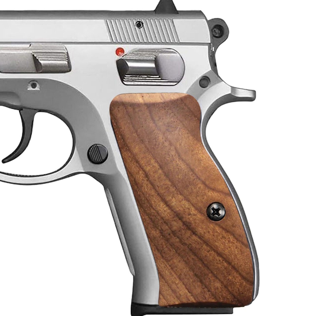 CZ 75 P-01 Compact Pistol Grips Set Turkish Walnut Wood Checkered