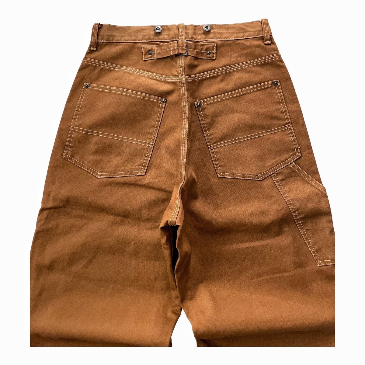 RRL Double RL Brown Work Pants Carpenter With Buckle Back High