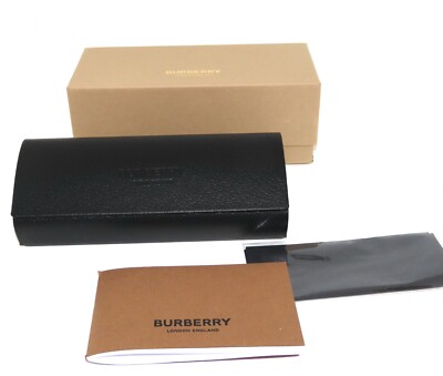 Burberry Sunglasses Eyeglasses Medium Black Set Case Cloth Box