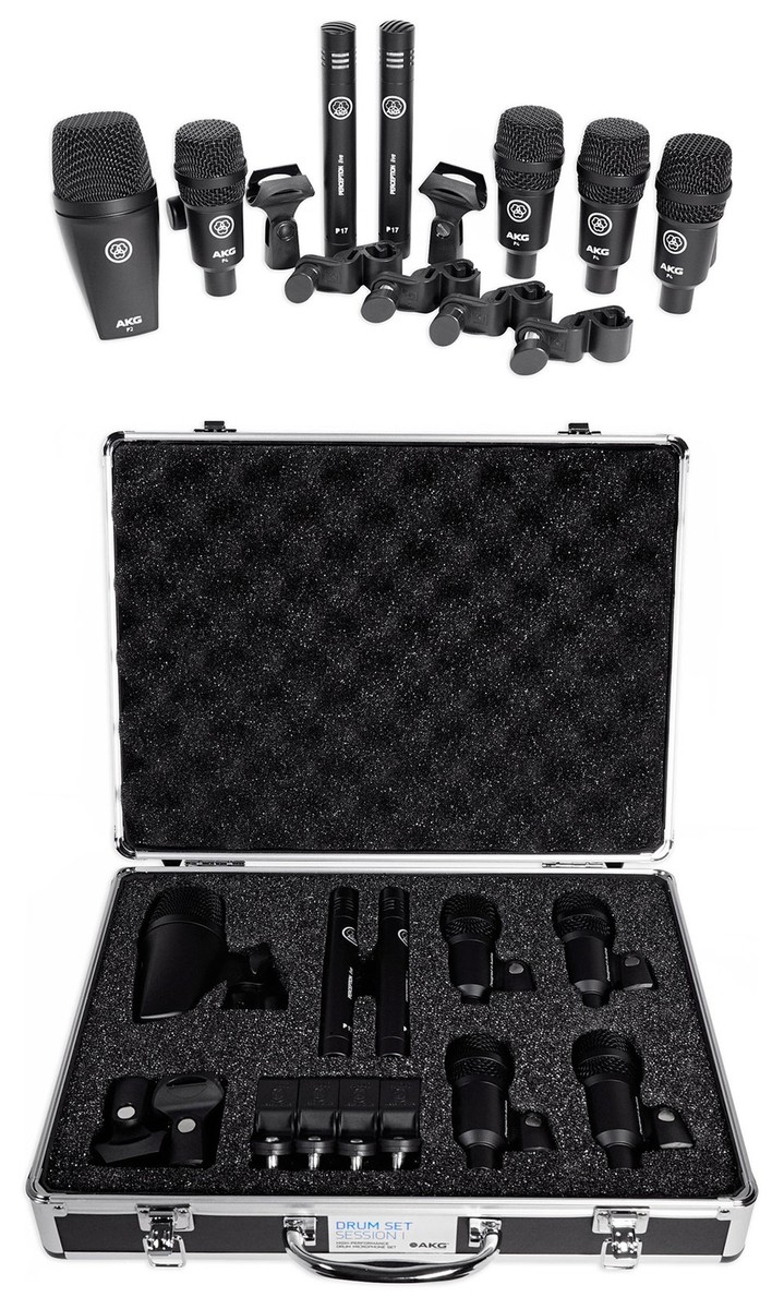 AKG Drum Set Session I (7) Microphone Kit w/ Bass/Overhead/Snare
