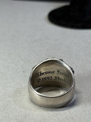 Chrome Hearts 1992 Keeper Men's Sterling Silver Diamond Band Ring