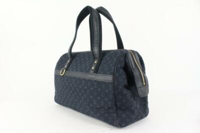 Louis Vuitton Navy Monogram Mini Lin Josephine GM Boston Speedy