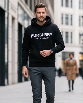 Burberry London Logo Lexstone Mens Hoodie Top Hooded Jacket Jumper
