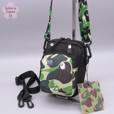 BAPE ABC Mini Shoulder Bag M Camo Green 2Design Straps Japanese