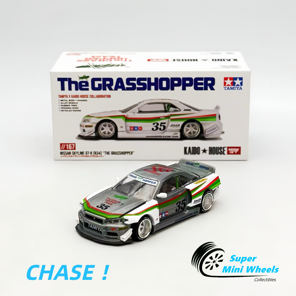 CHASE ! Mini GT x Kaido House 1:64 Nissan GTR R34 Tamiya The