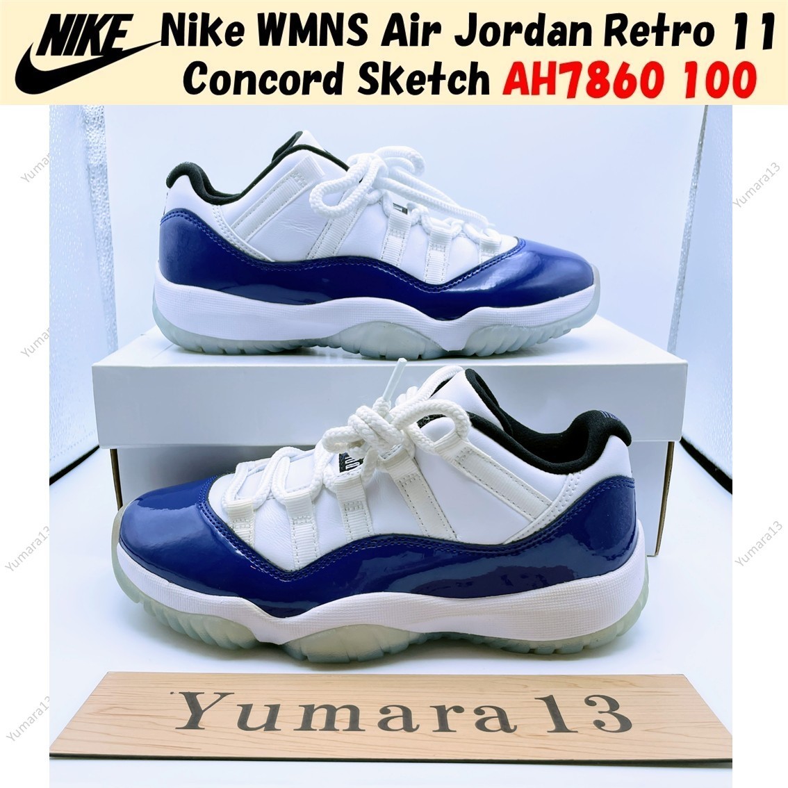 Nike WMNS Air Jordan Retro 11 Concord Sketch AH7860 100 Women's