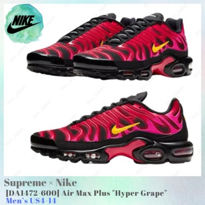 Supreme × Nike Air Max Plus Hyper Grape DA1472-600 Men's US4-14