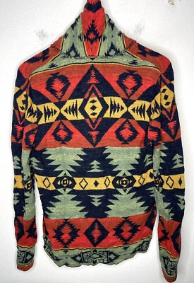 Ralph Lauren Medium Navajo Shawl Cardigan Polo RRL Southwestern