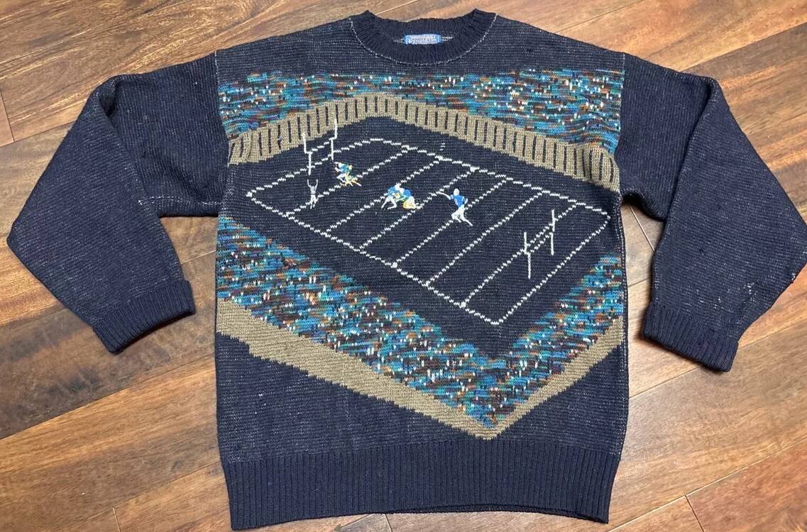 60s Pendleton USA Cowichan (M) Sweater NFL Football Pullover