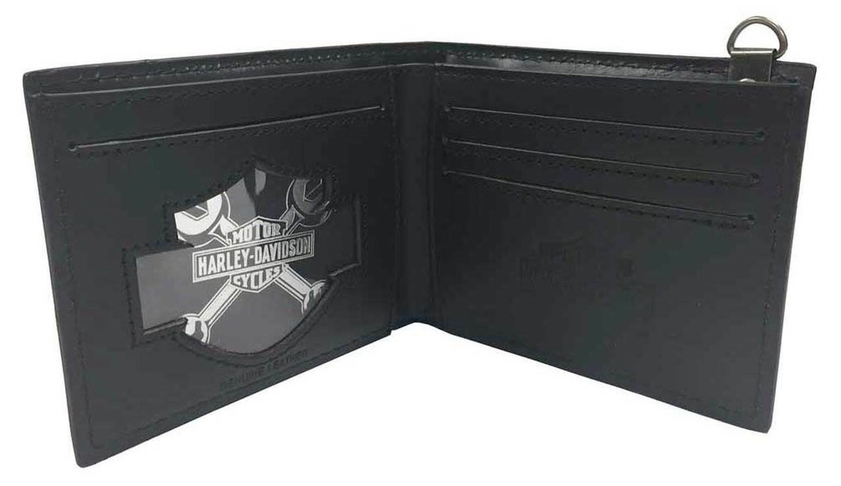 Harley-Davidson GENUINE Men's Distressed LEATHER Black Leather