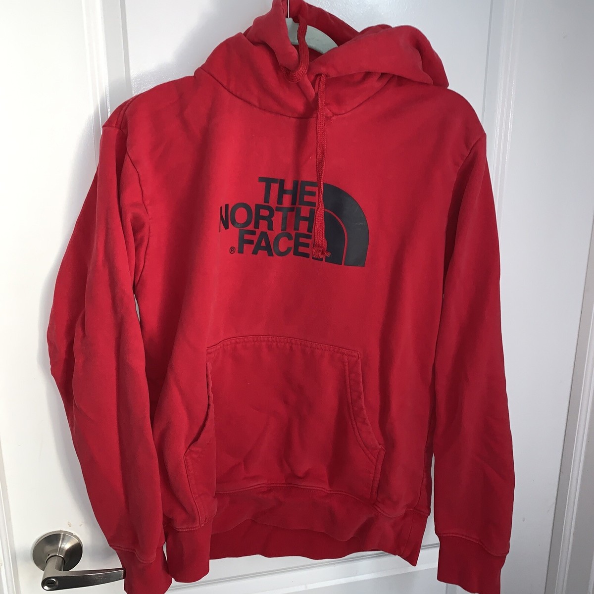 The North Face red hoodie hooded men Medium hiking trail