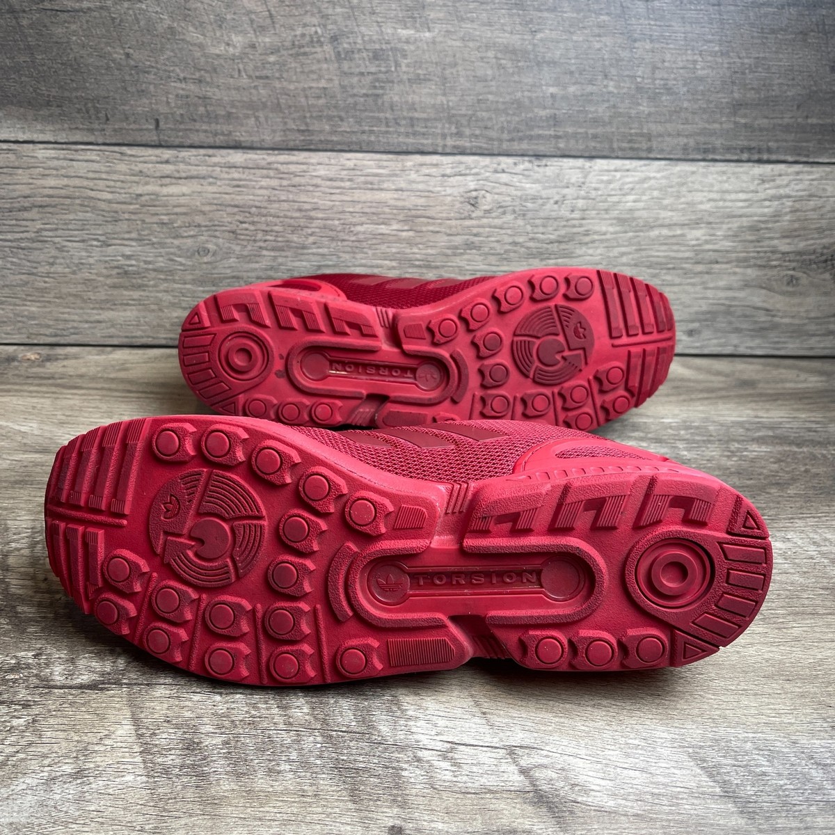 Adidas ZX Flux S32278 Men's 13 Running Shoes Pure Red Lace-Up