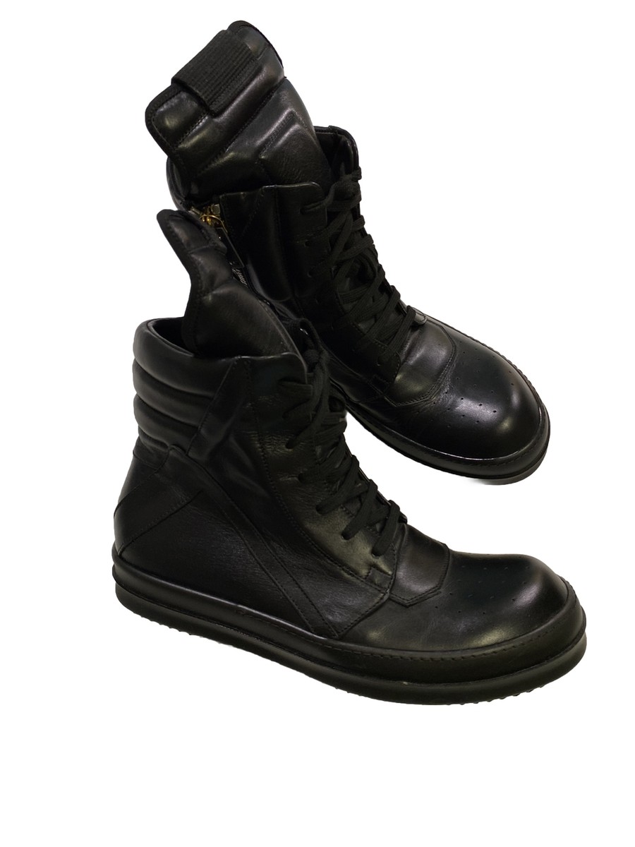 RICK OWENS TRIPLE BLACK GEOBASKET SHOES 2013 | eBay