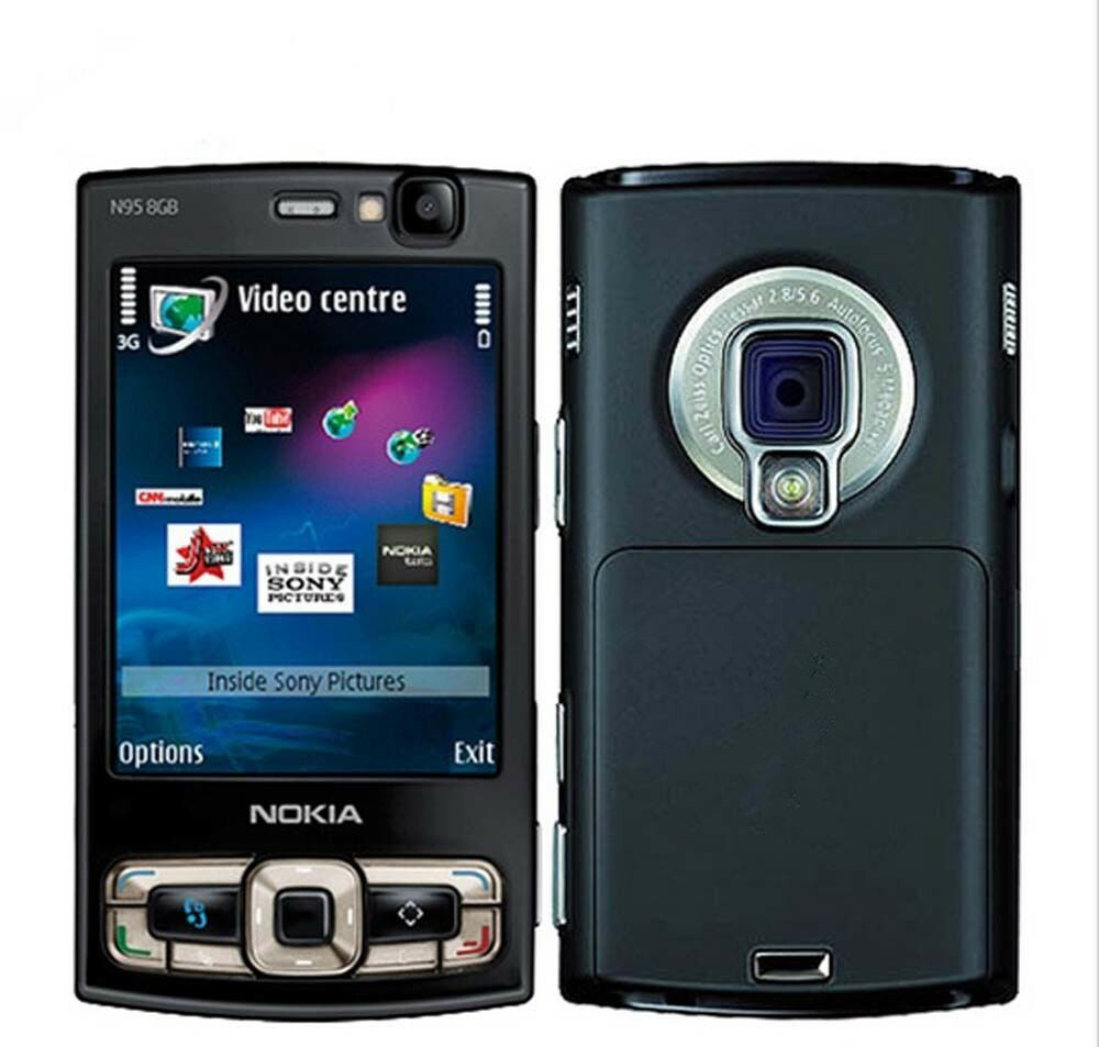 Original Unlocked NOKIA N95 8GB Mobile Phone 3G 5MP Wifi GPS 2.8