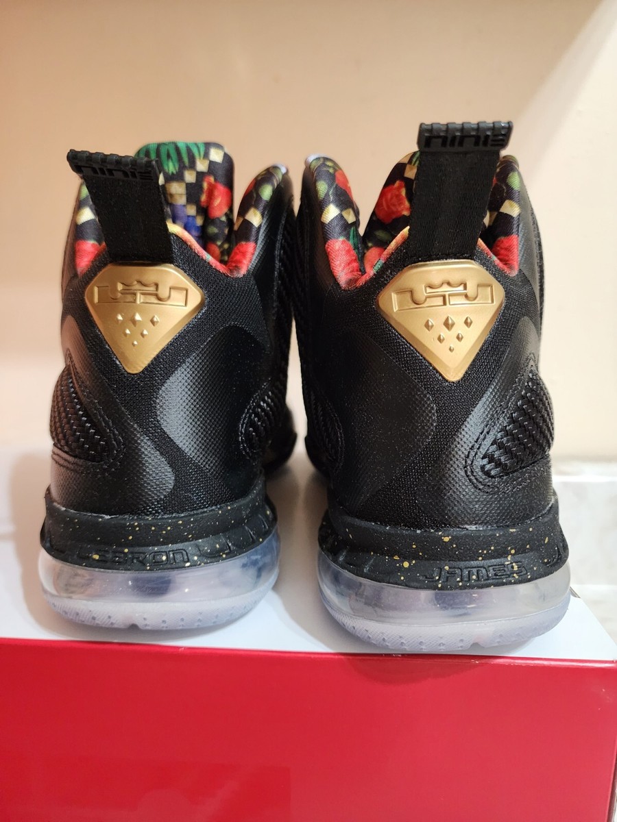 Men's Size 8.5 Nike LeBron 9 IX Watch The Throne Black/Metallic