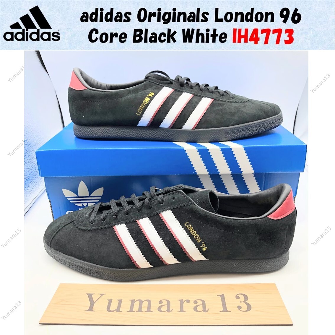 adidas Originals London 96 Core Black White IH4773 Men's Size | eBay