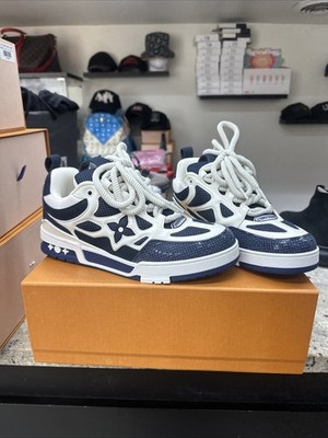 Louis Vuitton Skate Sneaker Lv UK 8 (9US) Navy Blue Marine New