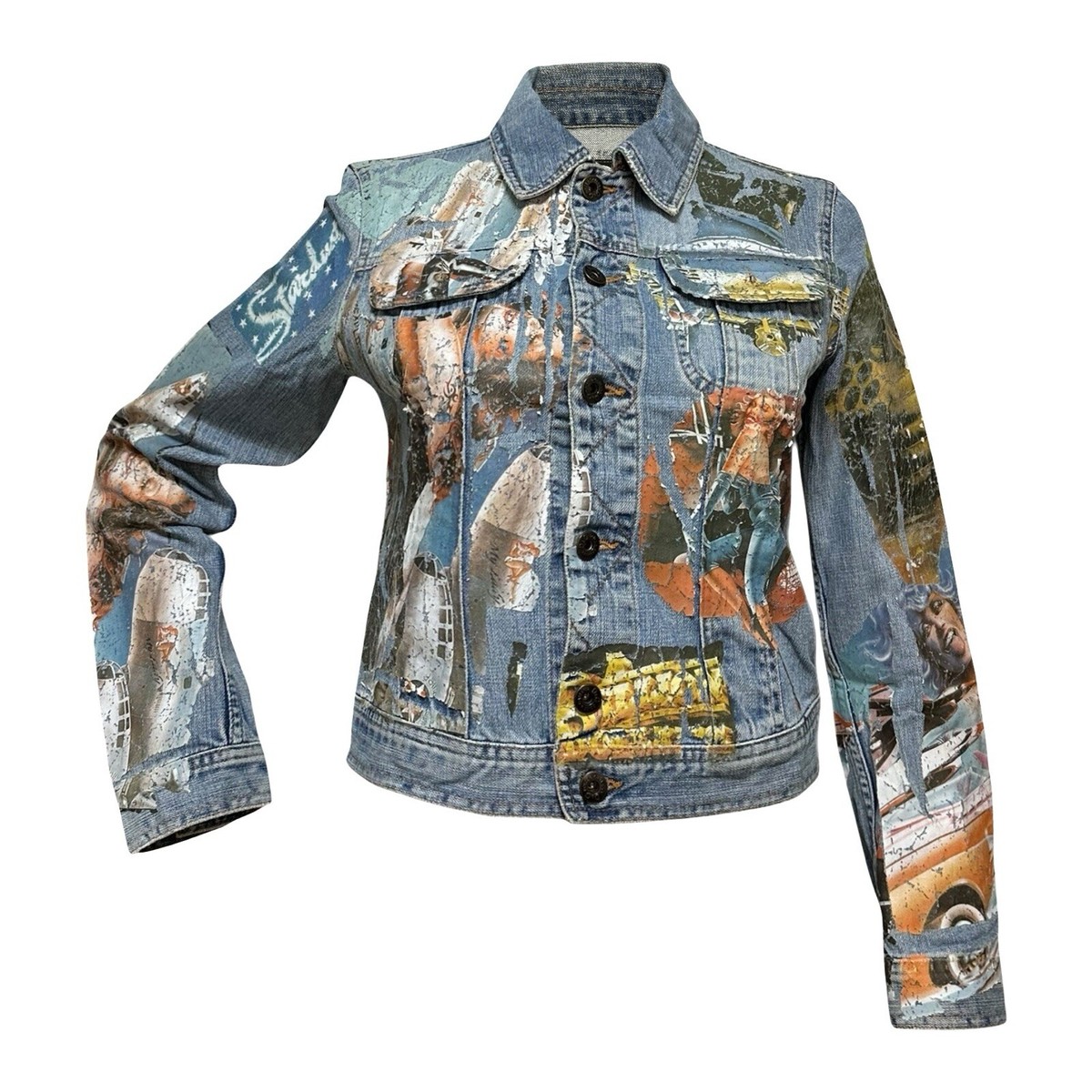 D&G Spring Summer 2002 Painted Denim Jacket | eBay
