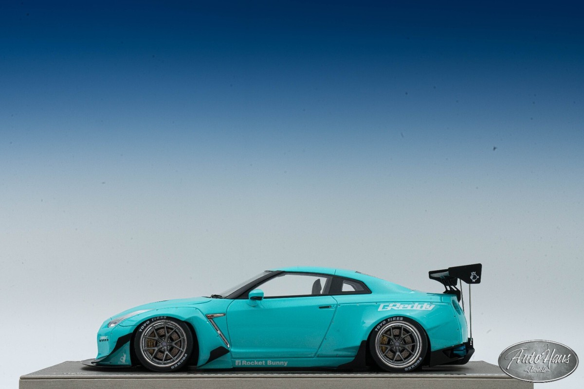 1/18 MAKE UP Rocket Bunny Nissan GT-R R35 Blue 🤝ALSO OPEN FOR