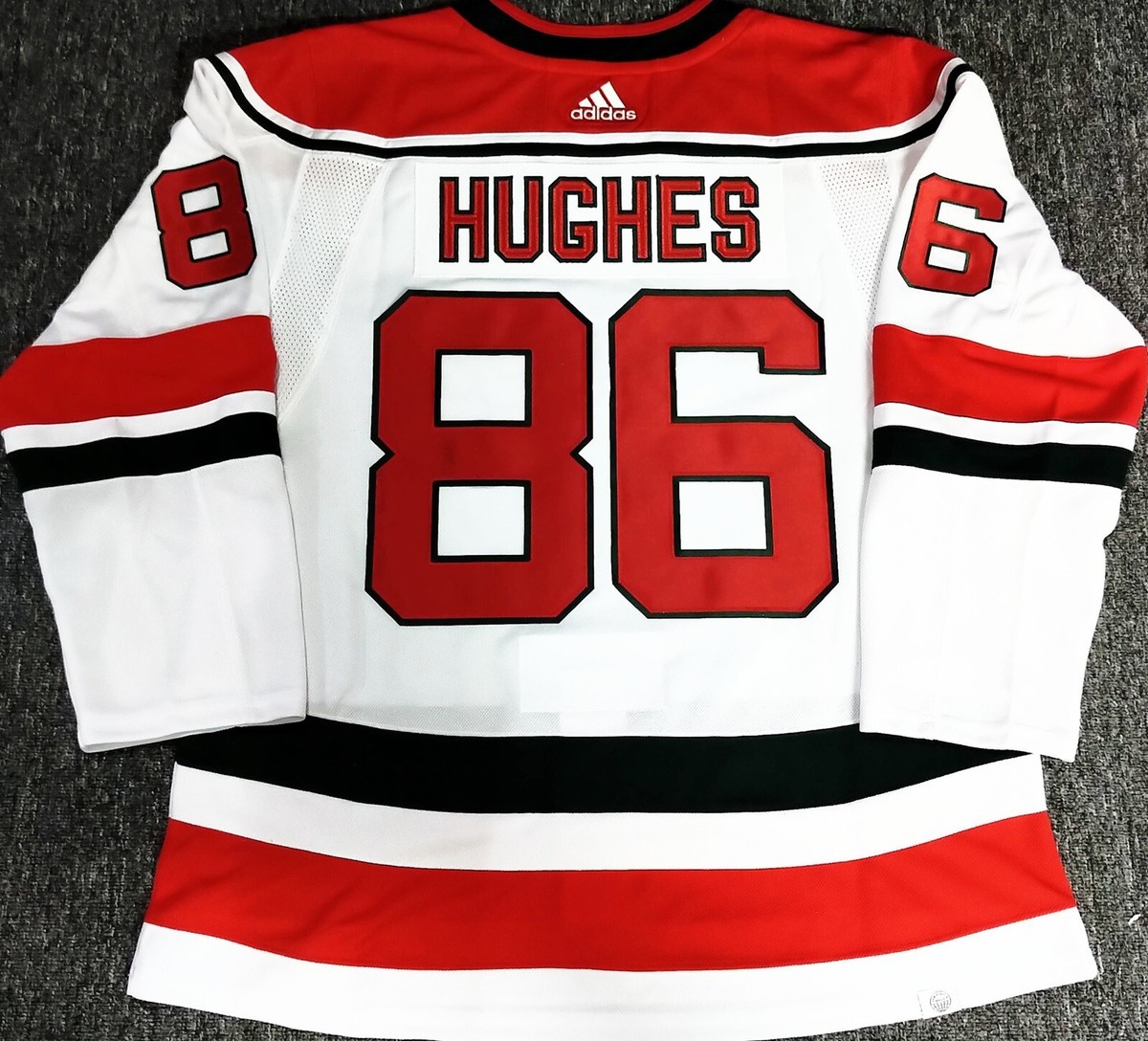 NWT-PRO-60 JACK HUGHES NJ DEVILS 3rd AUTHENTIC ADIDAS HERITAGE