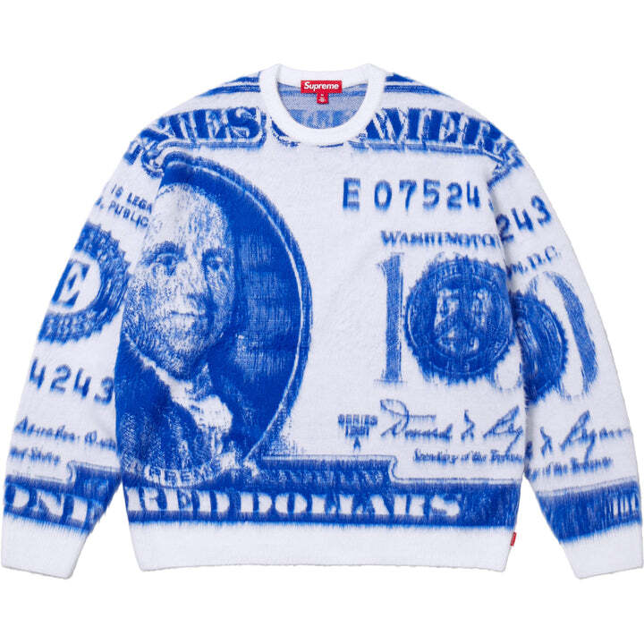 Supreme Money Sweater White | eBay