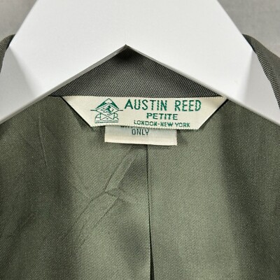 Vintage Austin Reed Blazer Petite 10 Green Wool London New York