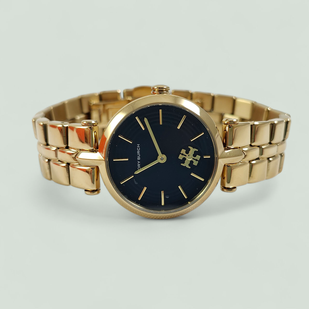 NEW Tory Burch Kira Blue & Gold Logo Watch TBW2043 NWOT NIB | eBay