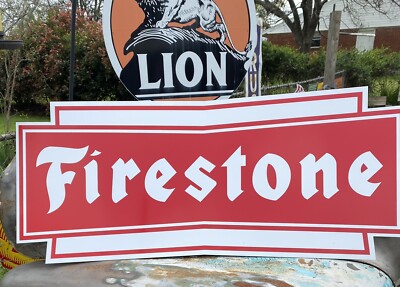 Antique Vintage Old Style Firestone Tires Sign | eBay