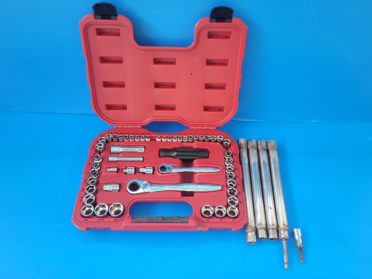 Craftsmaמ super Max Axess socket set pass thru SAE/MM 1/4 & 3/8