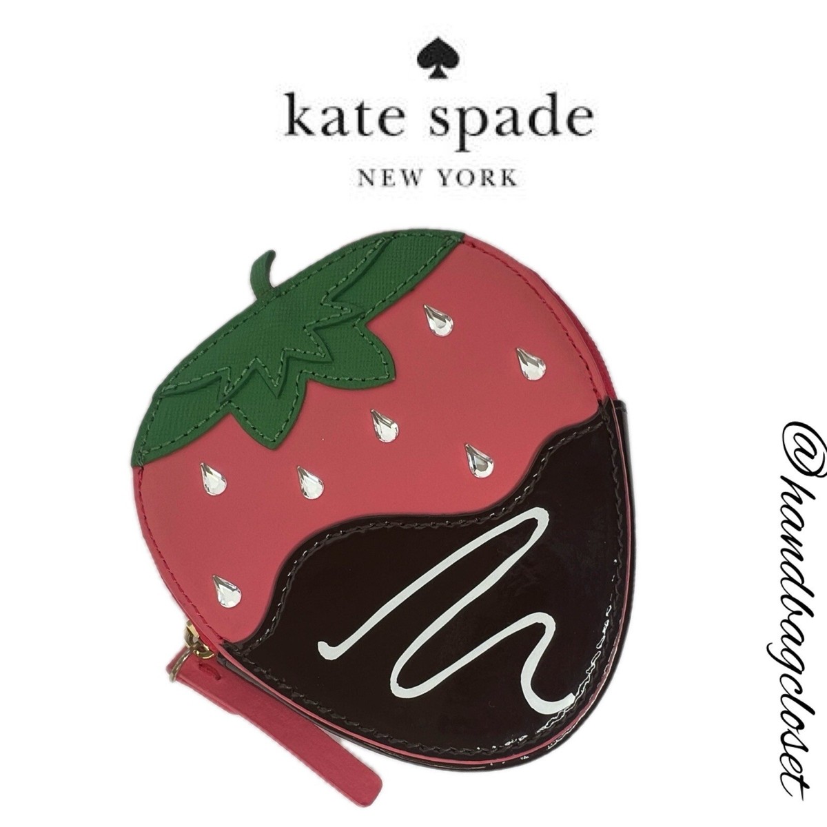 Kate Spade Crème De La Crème Strawberry 🍓🍓🍓 Coin Purse Bag | eBay