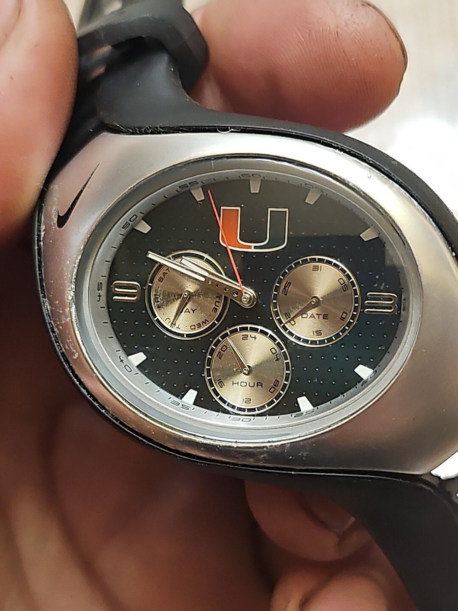Nike Triax Swift WR0091 Miami Hurricane Sport Watch Non Working
