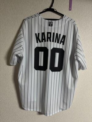 aespa KARINA 00 BASEBALL UNIFORM Shirt Official Rare Kpop Idol