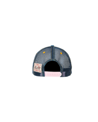 Palace Evisu Denim Mesh Trucker Cap Stone Wash Cherry Blossom SS23